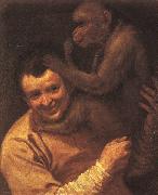 Annibale Carracci A Man with a Monkey oil